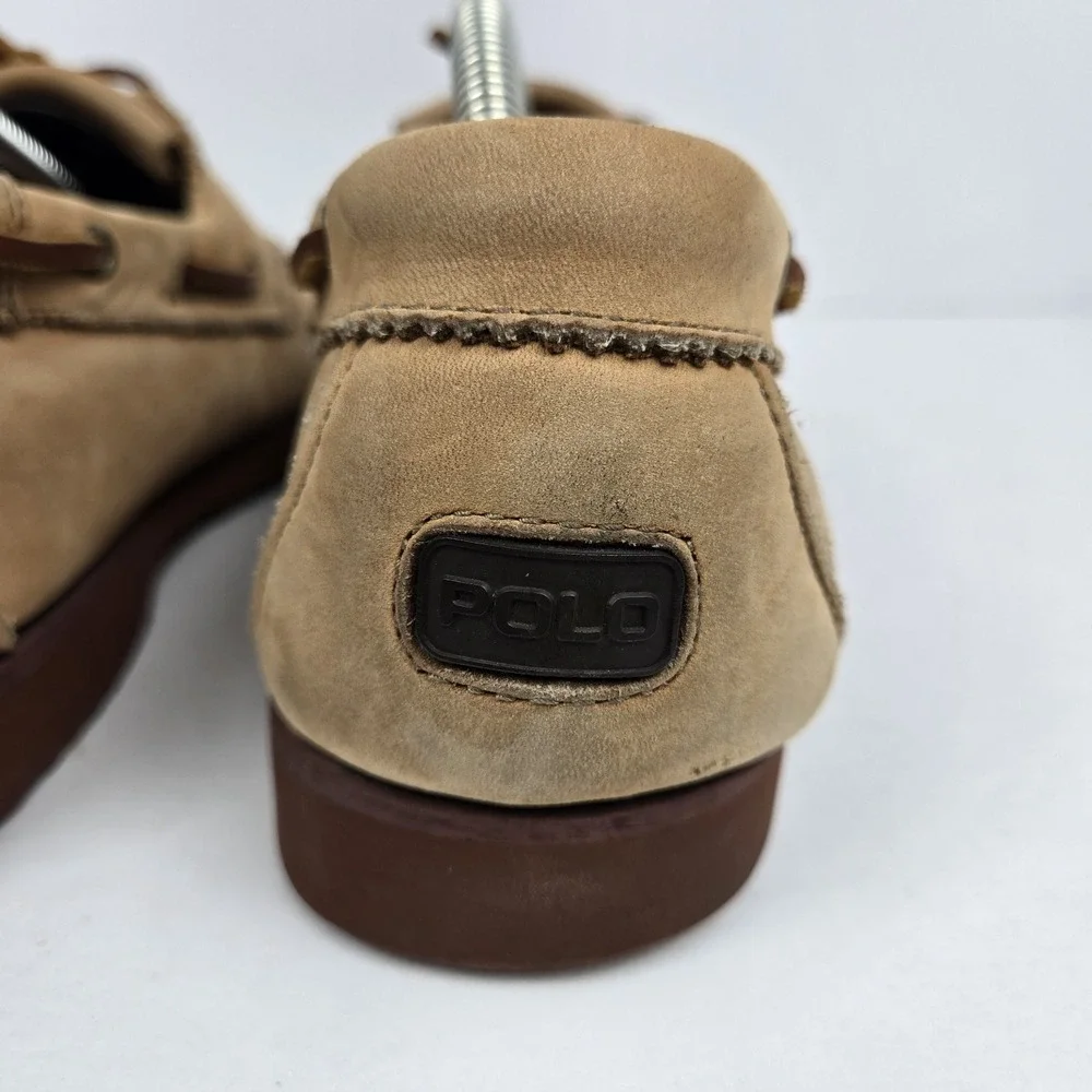 Vintage Polo Country Rough Suede Fringe Loafers Men's 10D Boating Preppy VTG